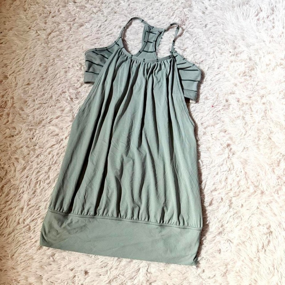 Lululemon No Limits Layered Athletic Earthy Fitness Yoga Indie Tank Top Womens 8